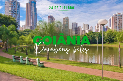 Goiânia celebra 90 anos. Cidade é sede da nossa filial em Goiás.